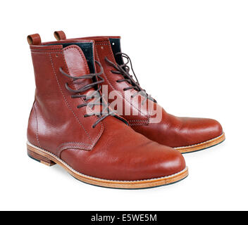 Braune Lederschuhe Stockfoto