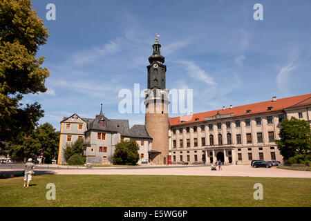 Stadtschloss-Palast oder Schloss Weimar in Weimar, Thüringen, Deutschland, Europa Stockfoto