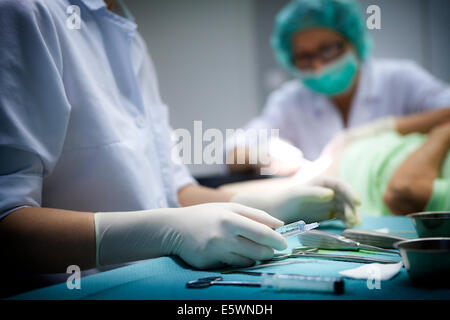 Dermatologische Chirurgie Stockfoto