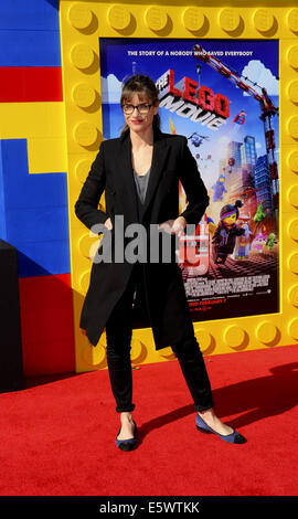 Filmpremiere der Lego-Film Mitwirkende: Amanda Peet Where: Los Angeles Kalifornien Vereinigte Staaten bei: 01 Feb 2014.com Stockfoto