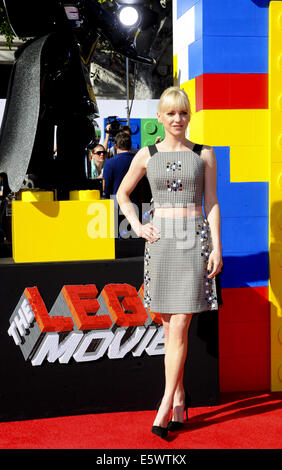 Filmpremiere der Lego-Film Mitwirkende: Anna Faris wo: Los Angeles Kalifornien Vereinigte Staaten bei: 01 Feb 2014.com Stockfoto