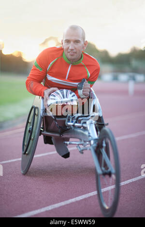 Nahaufnahme von Para-Athleten Stockfoto