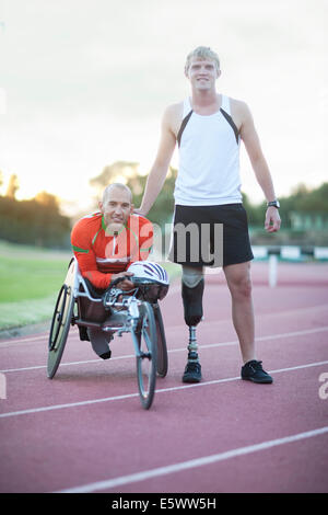 Para-Athleten auf dem richtigen Weg Stockfoto