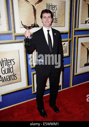 WGA Gewinner Pose auf 2014 Writers Guild Awards Presse Zimmer im JW Marriott Los Angeles L.A. LIVE. Mitwirkende: Billy Ray wo: Los Angeles Kalifornien Vereinigte Staaten bei: 1. Februar 2014 Stockfoto