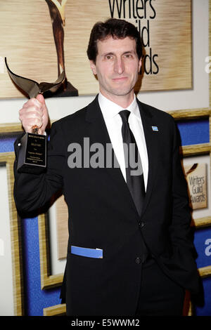 WGA Gewinner Pose auf 2014 Writers Guild Awards Presse Zimmer im JW Marriott Los Angeles L.A. LIVE. Mitwirkende: Billy Ray wo: Los Angeles Kalifornien Vereinigte Staaten bei: 1. Februar 2014 Stockfoto