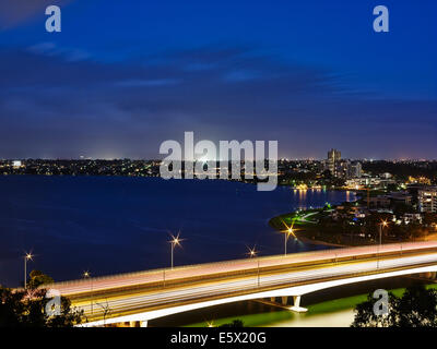 Skyline von Perth, angesehen vom Kings Park, Perth, Australien Stockfoto