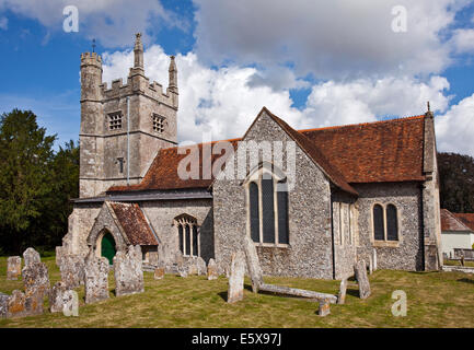 Allerheiligenkirche, Barton Stacey, Hampshire, England Stockfoto