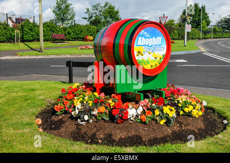 Ballymena, Nordirland. 7. August 2014 - Ahoghill in voller Blüte floral anzeigen Credit: Stephen Barnes/Alamy Live News Stockfoto