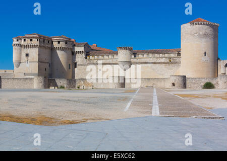 Prominente große Burg der Stadt Cuellar, Spanien Stockfoto