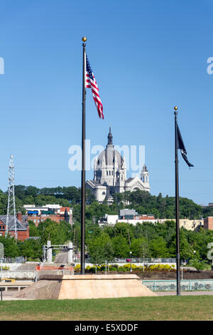 Kathedrale von St. Paul von Harriet Insel, St. Paul, Minnesota, USA. Stockfoto