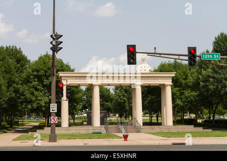 Peace Officers Memorial, Minnesota State Capital, St. Paul, Minnesota, USA. Stockfoto