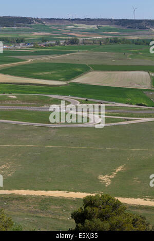 Übersicht-Kreuzung auf dem Lande Stockfoto