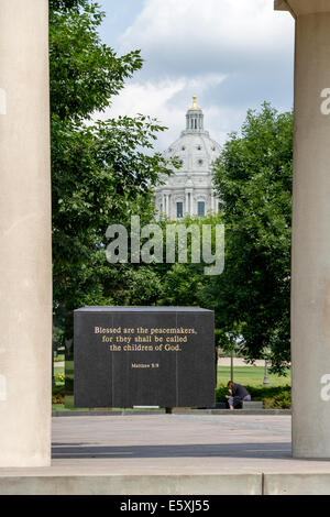 Peace Officers Memorial, Minnesota State Capital, St. Paul, Minnesota, USA. Stockfoto