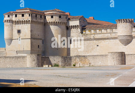 Prominente große Burg der Stadt Cuellar, Spanien Stockfoto