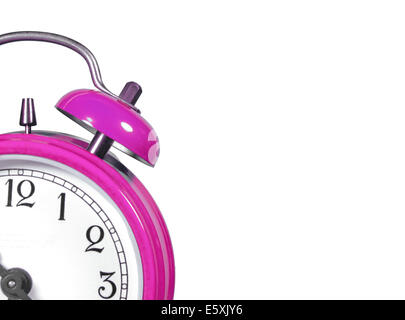 einen alten Wecker alt rosa Stockfoto