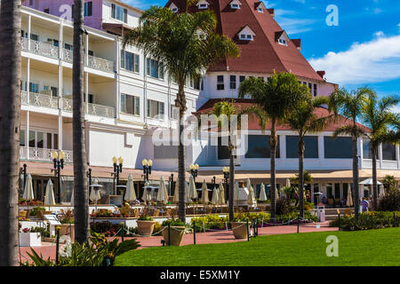 Hotel del Coronado auf Coronado Island in der Bucht von San diego Stockfoto