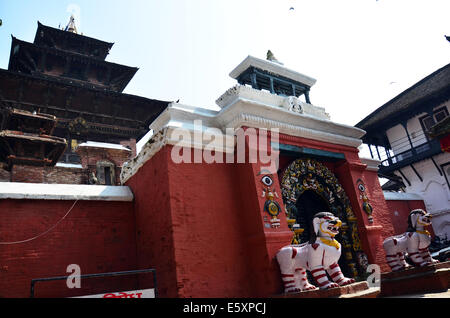 Hanuman Dhoka ist ein Komplex von Strukturen mit dem königlichen Palast der Malla-Könige in Basantapur Durbar Square in Kathmandu-Nepal Stockfoto