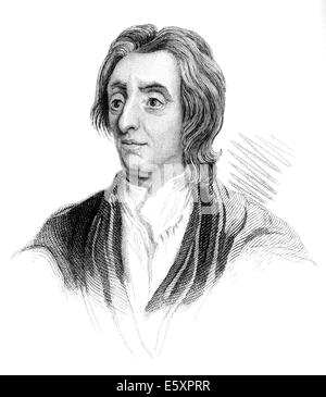 Porträt von John Locke, 1632-1704, ein englischer Philosoph und Vordenker der Aufklärung, Stockfoto