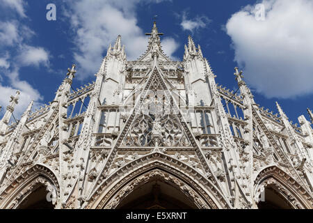 Pfarrei Kirche von Saint-Maclou, extravaganten Stil der Gotik, Rouen, Seine-Maritime, Haute-Normandie, Frankreich Stockfoto