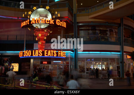 Heart Attack Grillrestaurant in der Fremont Street, Las Vegas, Nevada, USA Stockfoto