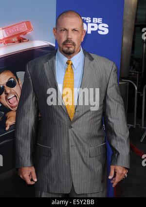 Hollywood, CA. 7. August 2014. Matthew Wiese im Ankunftsbereich für wir werden Polizisten Premiere, der ArcLight Hollywood, Hollywood, CA 7. August 2014. Bildnachweis: Dee Cercone/Everett Collection/Alamy Live-Nachrichten Stockfoto