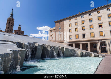 Fuente De La Hispanidad, Zaragoza, Aragon, Spanien Stockfoto