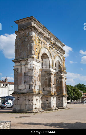 Die römischen Bogen des Germanicus in Saintes Frankreich. Stockfoto