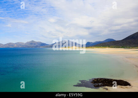 Blick über Sound z. und Traigh Sheileboist Strand, Berge des Nordens Harris äußeren Hebriden Western Isles Scotland UK Stockfoto