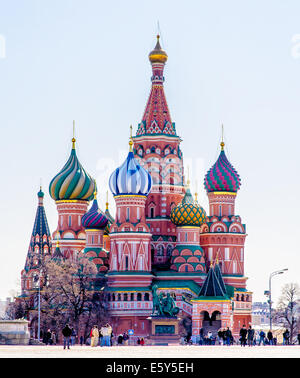 Moskau / Russland - 10. März 2009 - die bunten Fürsprache Basils Kathedrale Saint in Moskau - Russland Stockfoto