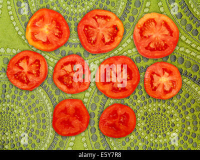 Tomatenscheiben. Stockfoto