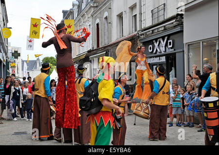 Gaukler beim Flip Spiele Festival in Parthenay Deux-Sèvres Frankreich Stockfoto