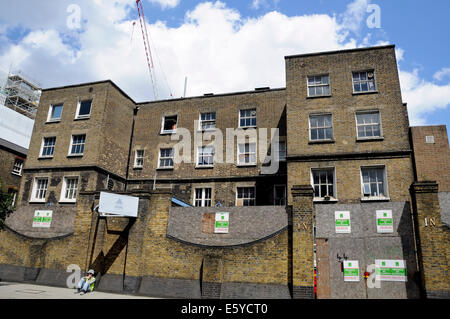 Das Cleveland Street Arbeitshaus, georgische aufgeführt Grade II Gebäude, Fitzrovia London Borough of Camden England Großbritannien UK Stockfoto