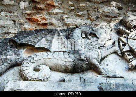 Alte Iliyrian und und römischen Festung und Burg Trsat in Rijeka, Kroatien Stockfoto