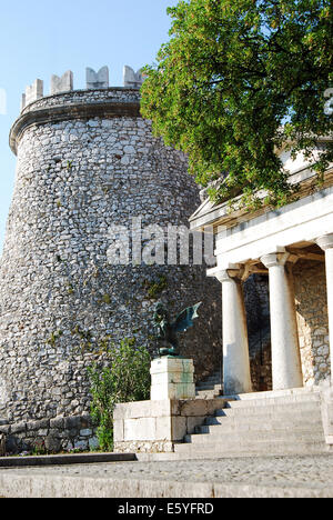 Alte Iliyrian und und römischen Festung und Burg Trsat in Rijeka, Kroatien Stockfoto