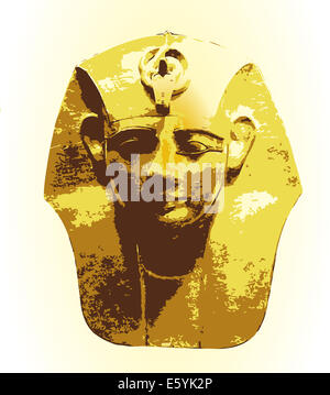 Die Goldmaske des alten ägyptischen Amenemope Stockfoto