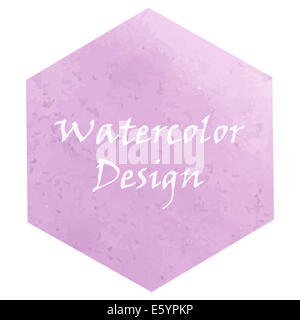 Aquarell Sechseck-Hintergrund-Design, hergestellt in Vektor. Stockfoto