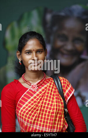 9. August 2014 - Dhaka, Bangladesch - Porträt der indigenen Bevölkerung in Bangladesch (Kredit-Bild: © Zakir Hossain Chowdhury/ZUMA Draht) Stockfoto