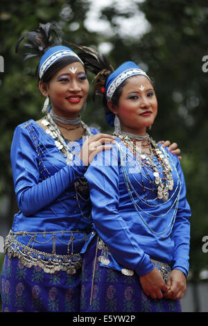 Dhaka, Bangladesch. 9. August 2014. Porträt der indigenen Bevölkerung in Bangladesch Credit: Zakir Hossain Chowdhury/ZUMA Draht/Alamy Live-Nachrichten Stockfoto