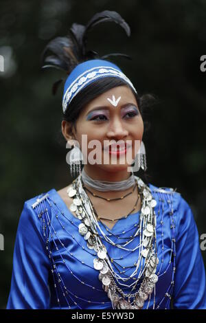 Dhaka, Bangladesch. 9. August 2014. Porträt der indigenen Bevölkerung in Bangladesch Credit: Zakir Hossain Chowdhury/ZUMA Draht/Alamy Live-Nachrichten Stockfoto