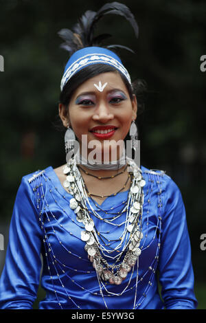 Dhaka, Bangladesch. 9. August 2014. Porträt der indigenen Bevölkerung in Bangladesch Credit: Zakir Hossain Chowdhury/ZUMA Draht/Alamy Live-Nachrichten Stockfoto