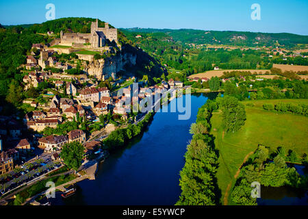 Frankreich, Aquitaine, Dordogne, Perigord Noir, Dordogne-Tal, Beynac-et-Cazenac Stockfoto