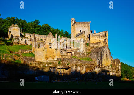 Frankreich, Aquitaine, Dordogne, Perigord Noir, beun Tal Commarque Burg Stockfoto