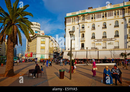 Marokko, Casablanca, Vereinten Nationen (Unis Nation) quadratische, Excelsior hotel Stockfoto