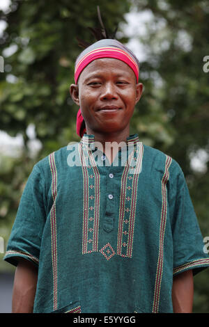 Dhaka, Bangladesch. 9. August 2014. Porträt der indigenen Bevölkerung in Bangladesch © Zakir Hossain Chowdhury/ZUMA Draht/Alamy Live News Stockfoto