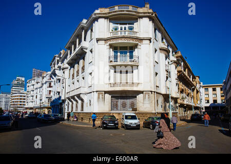 Marokko, Casablanca, Abderrahman Sahraoui Straße Stockfoto