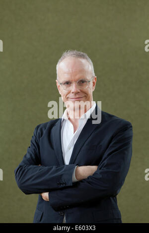 Hans Ulrich Obrist, Autor, beim Edinburgh Book Festival 2014 Stockfoto