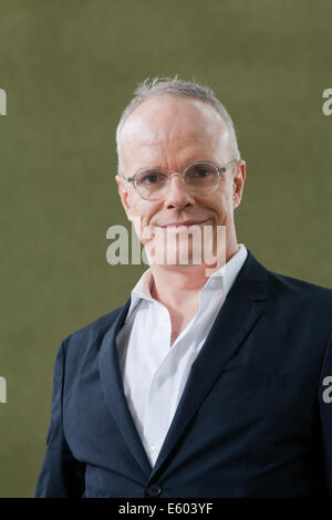 Hans Ulrich Obrist, Autor, beim Edinburgh Book Festival 2014 Stockfoto