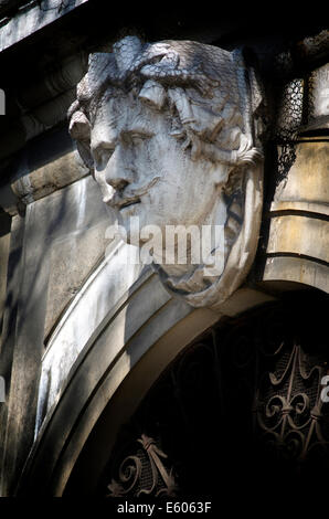 Zucker Kopf Architekturdetail an die Ex Zuckerfabrik in Rijeka Stockfoto