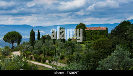 Typische italienische Landschaft in Monteleone d - Umbrien. Stockfoto