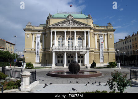 Das Kroatische Nationaltheater Ivan Zajc in Rijeka, Kroatien Stockfoto